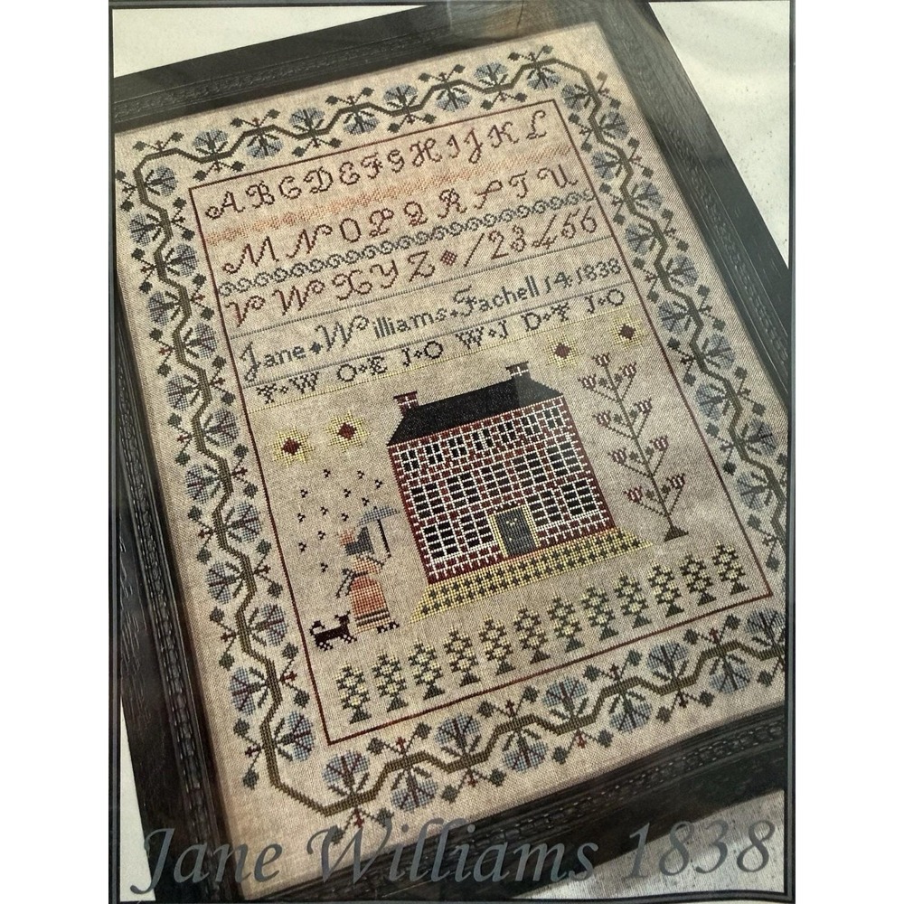 The Scarlett House Jane Williams 1838 Sampler Kit - Threads of History Exclusive